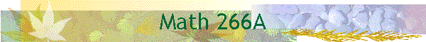 Math 266A