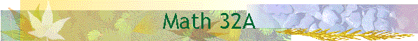 Math 32A