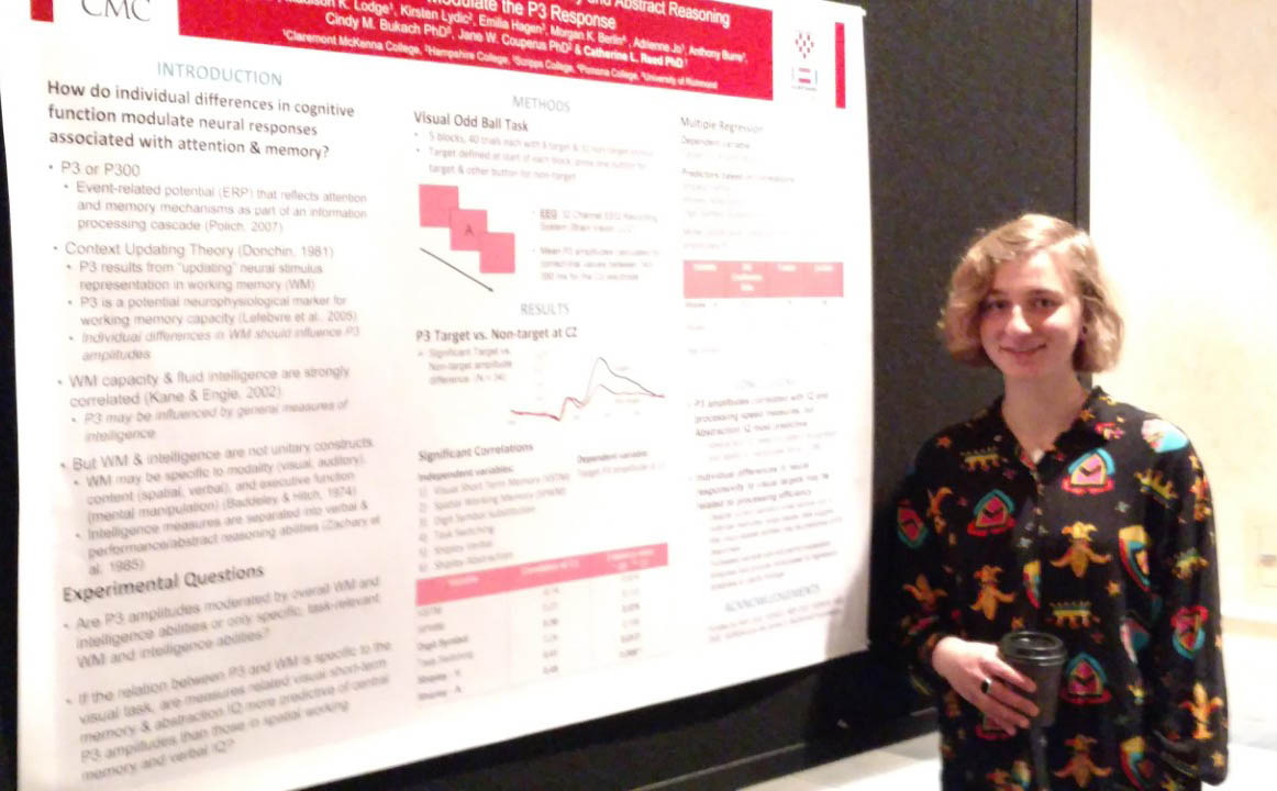 Kirsten Lydic, student collaborator from Hampshire College, presents EEG research at the Association of Psychological Science meeting