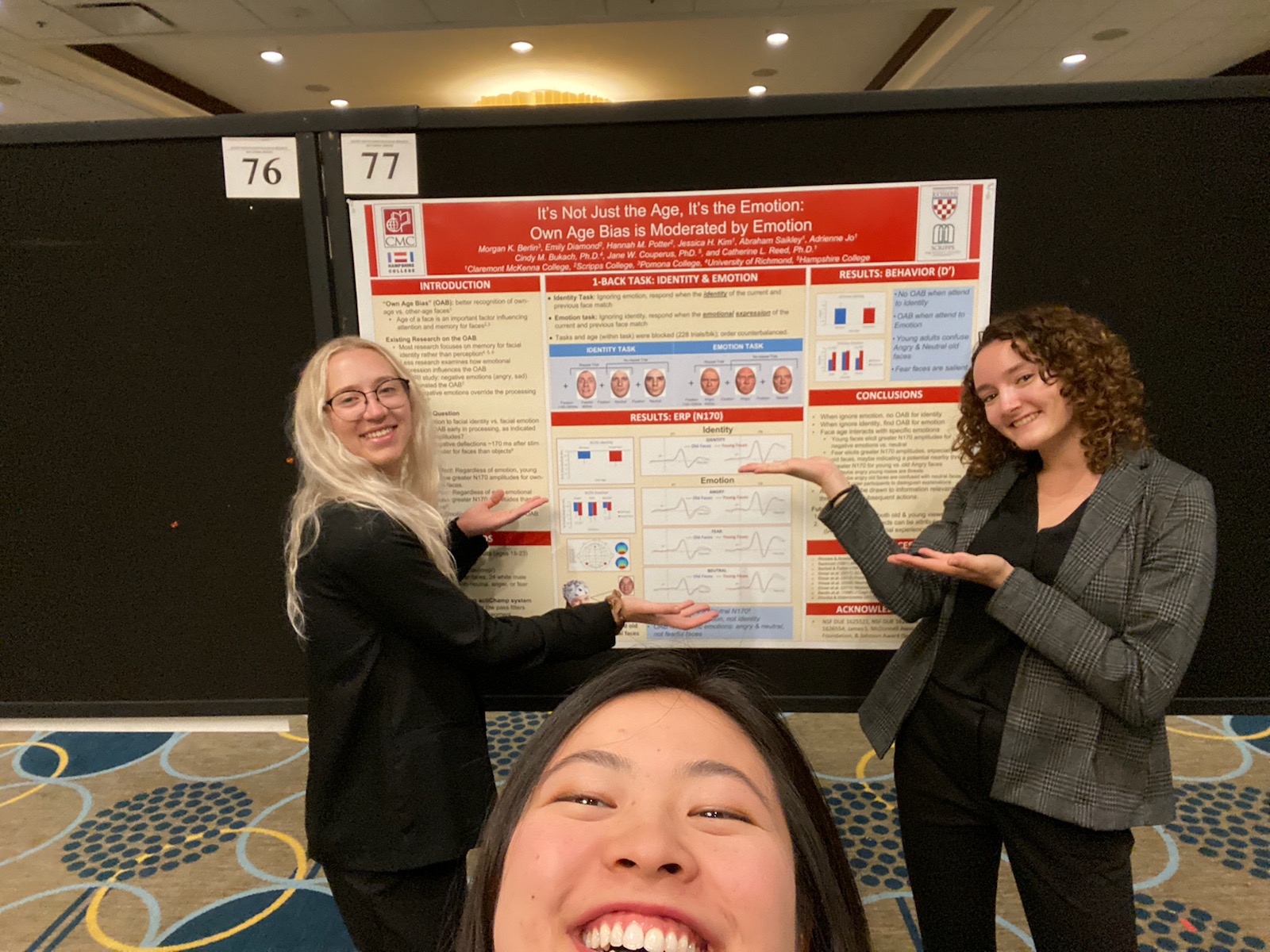 Hannah McCarthy Potter, Jessica Kim & Emily Diamond at Society for Psychophysiological Research 