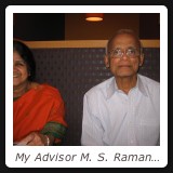 My Advisor M. S. Ramanujan and his wife - University of Michigan