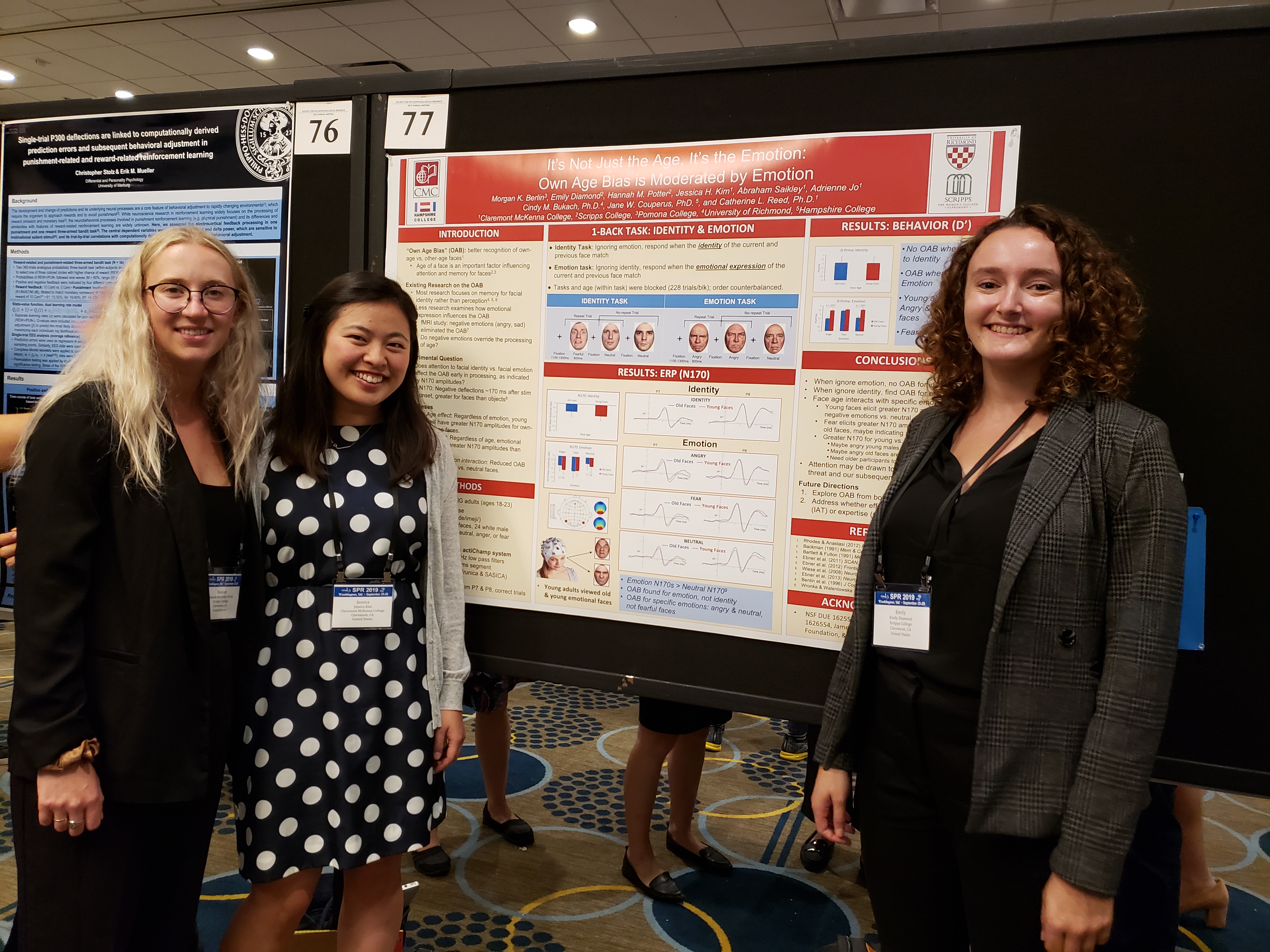 Hannah McCarthy Potter, Jessica Kim & Emily Diamond at Society for Psychophysiological Research